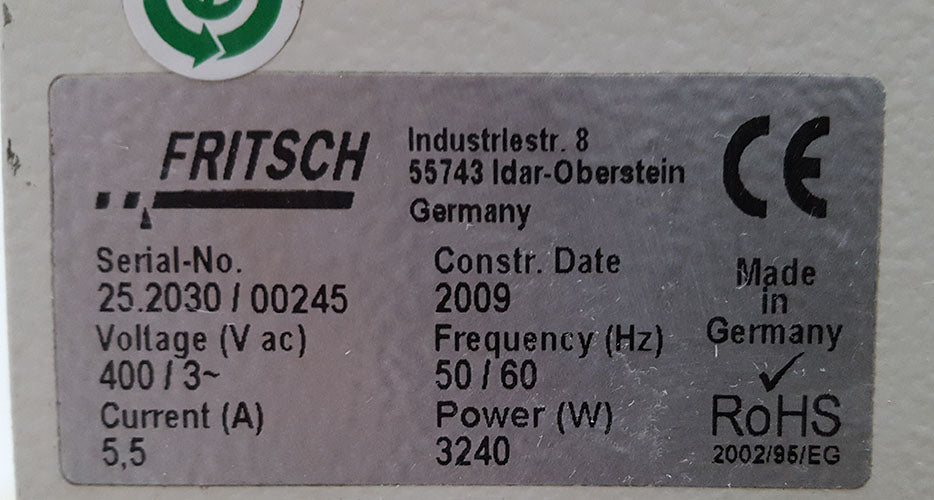 Used Fritsch PULVERISETTE 25