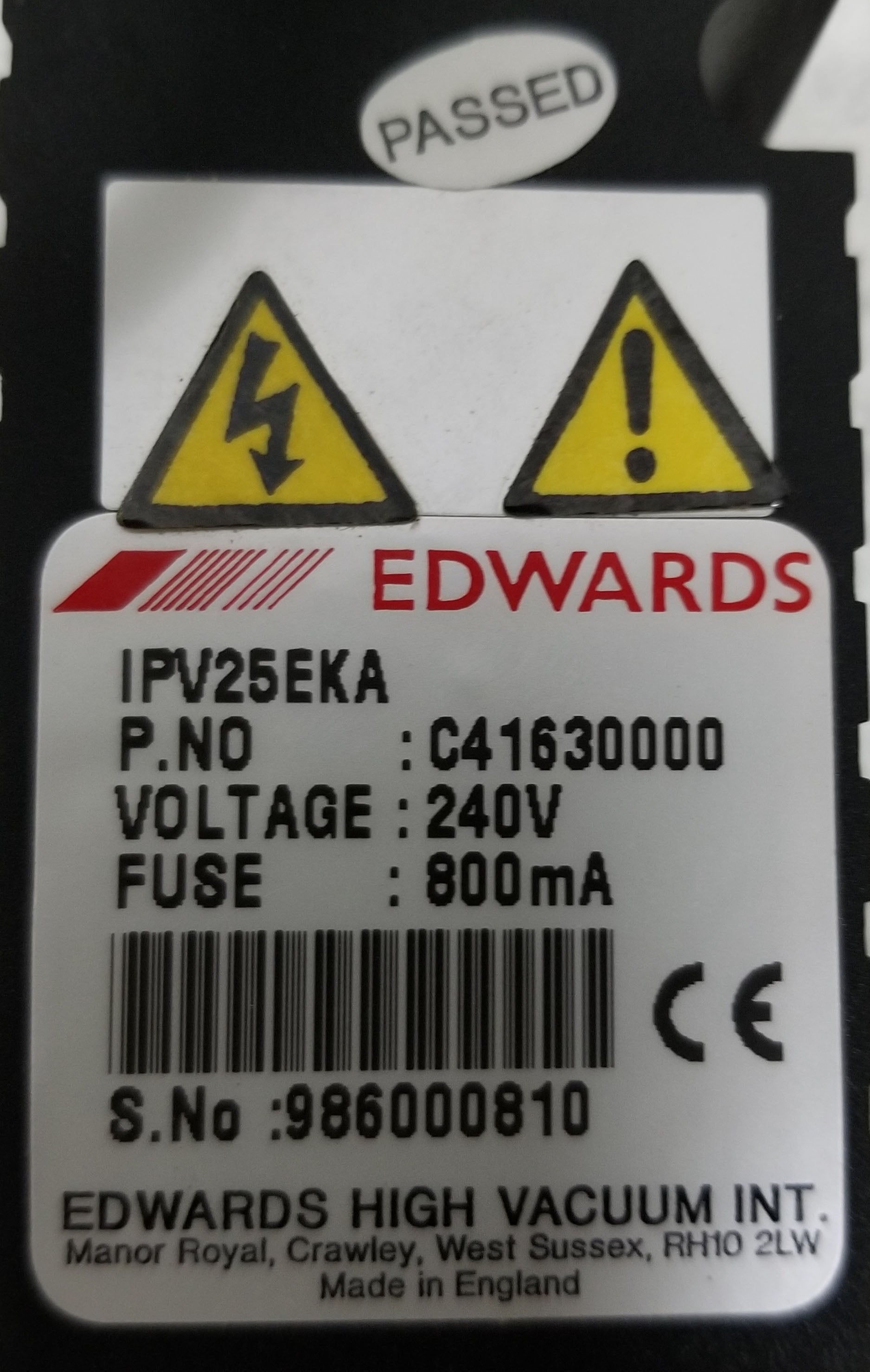 Used Edwards IPV25EKA