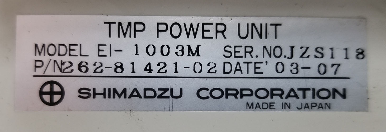 Used Shimadzu EI-1003M