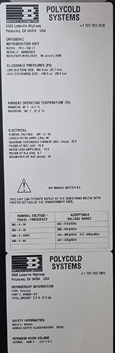 Used Polycold PFC-550LT