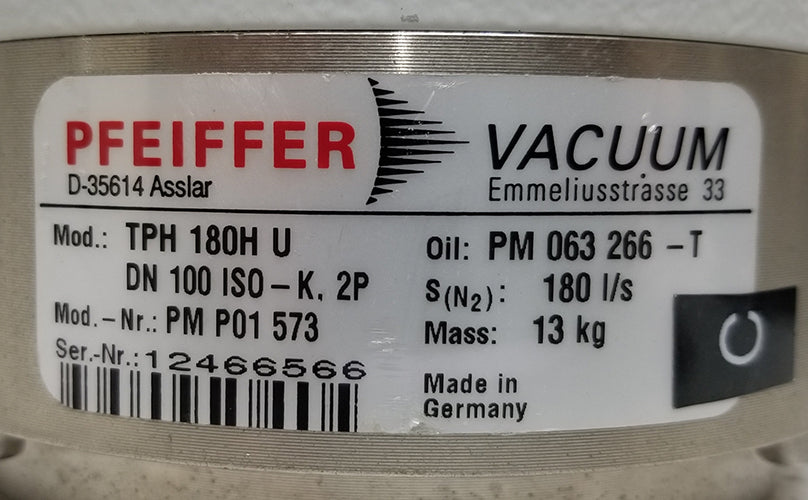 Used Pfeiffer TPH 180HU / TCP 380