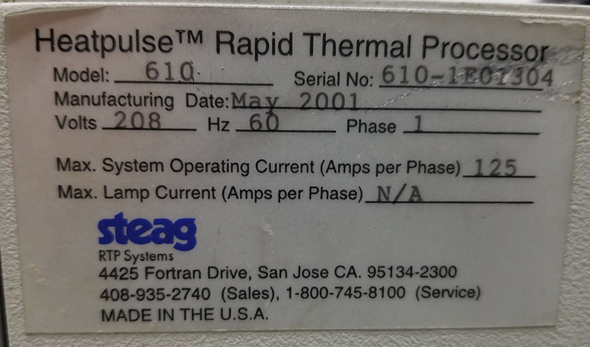 Used Steag Heatpulse 610 RTP