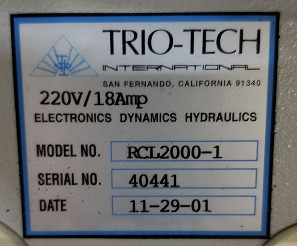 Used Trio-Tech RCL 2000-1