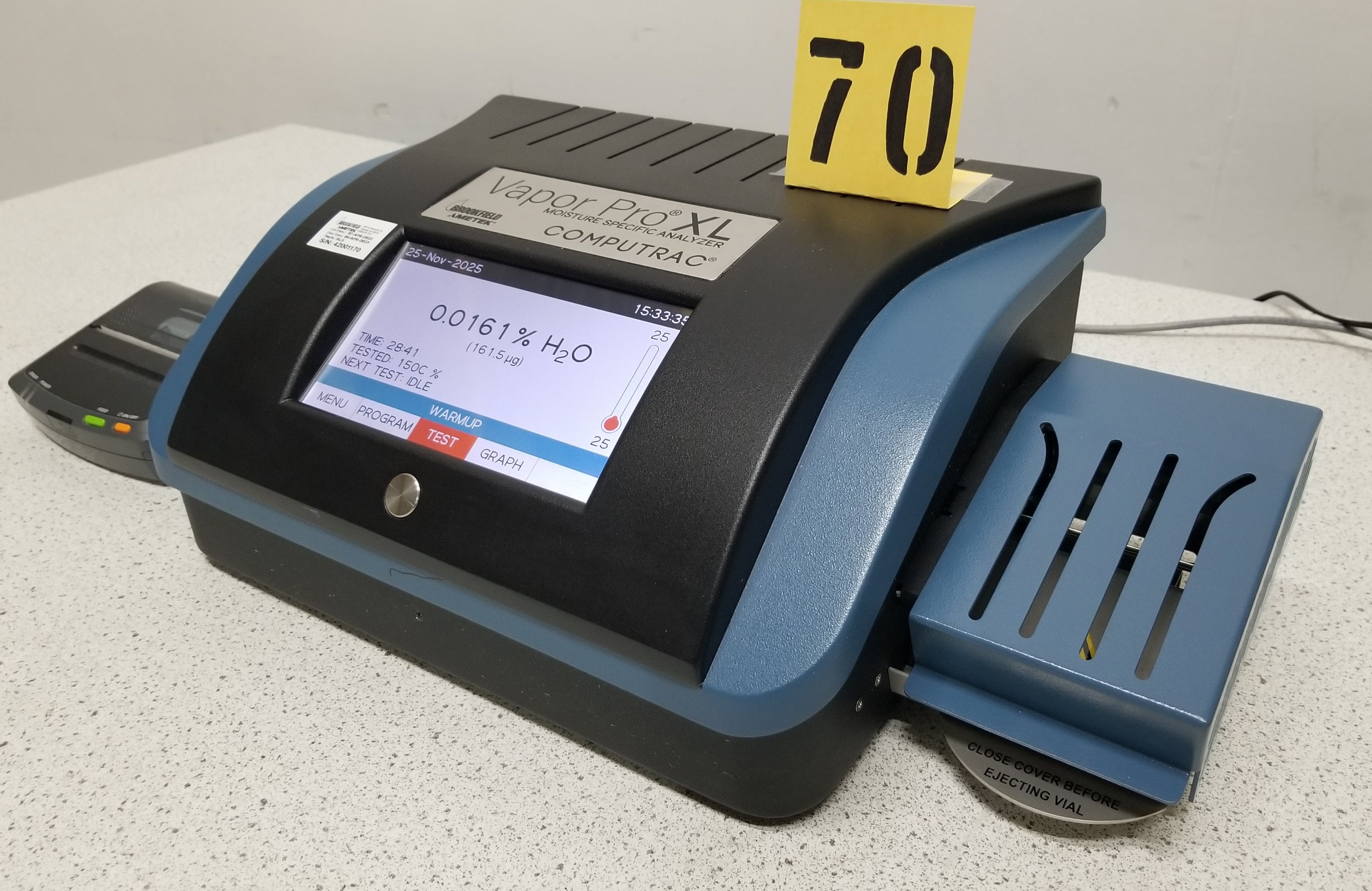 Used Brookfield Ametek Vapor PRO XL Moisture Specific Analyzer