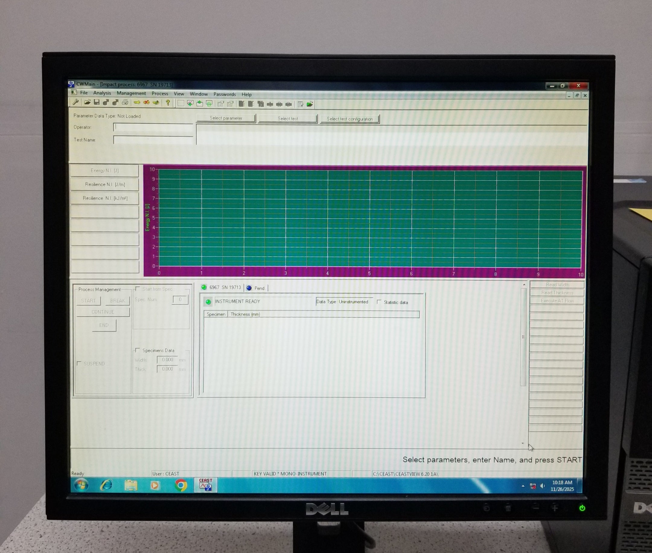 Used Instron Ceast Resil Impactor 6967 Pendulum Impact Tester