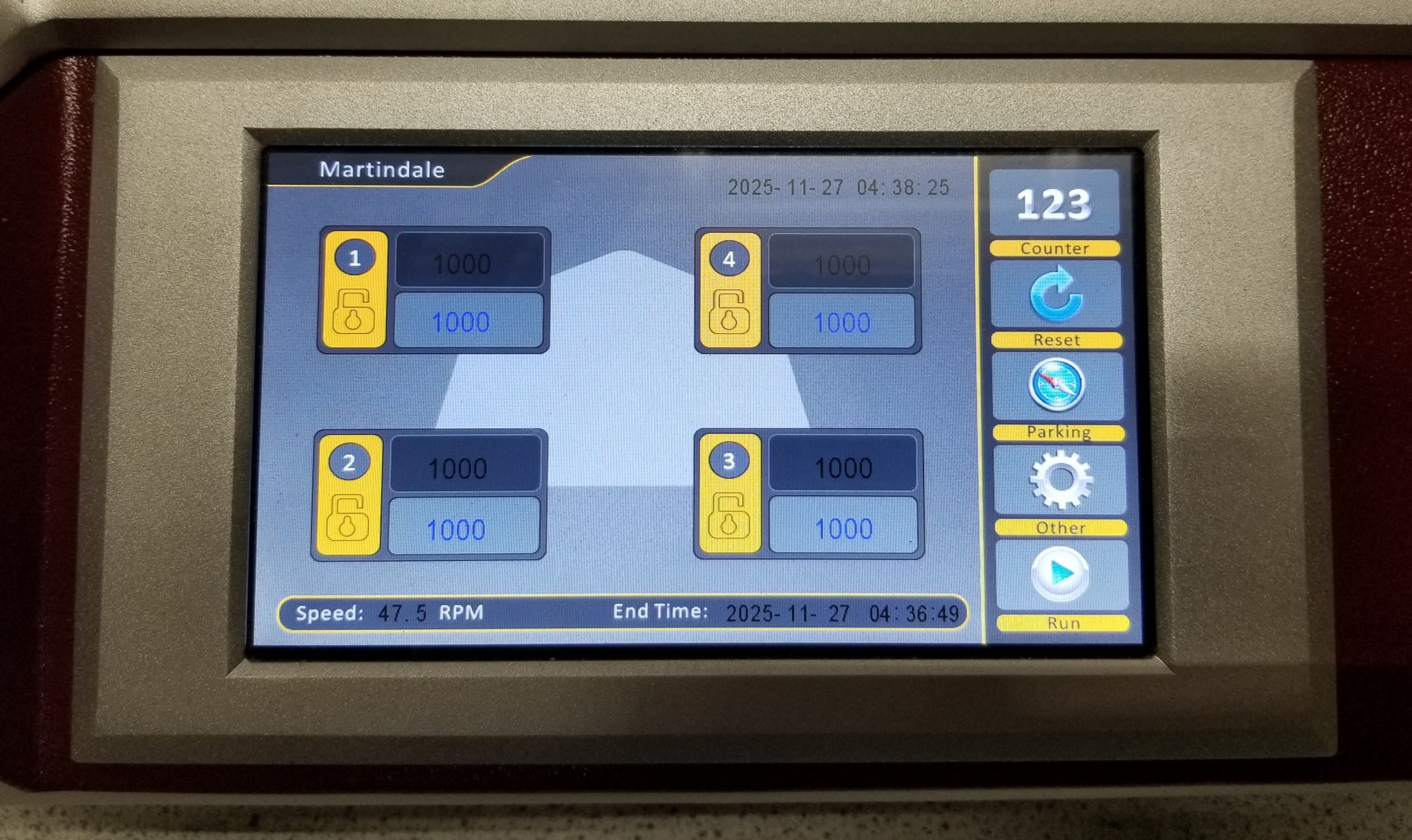 Used SDL Atlas Martindale M235 Abrasion and Pilling Tester