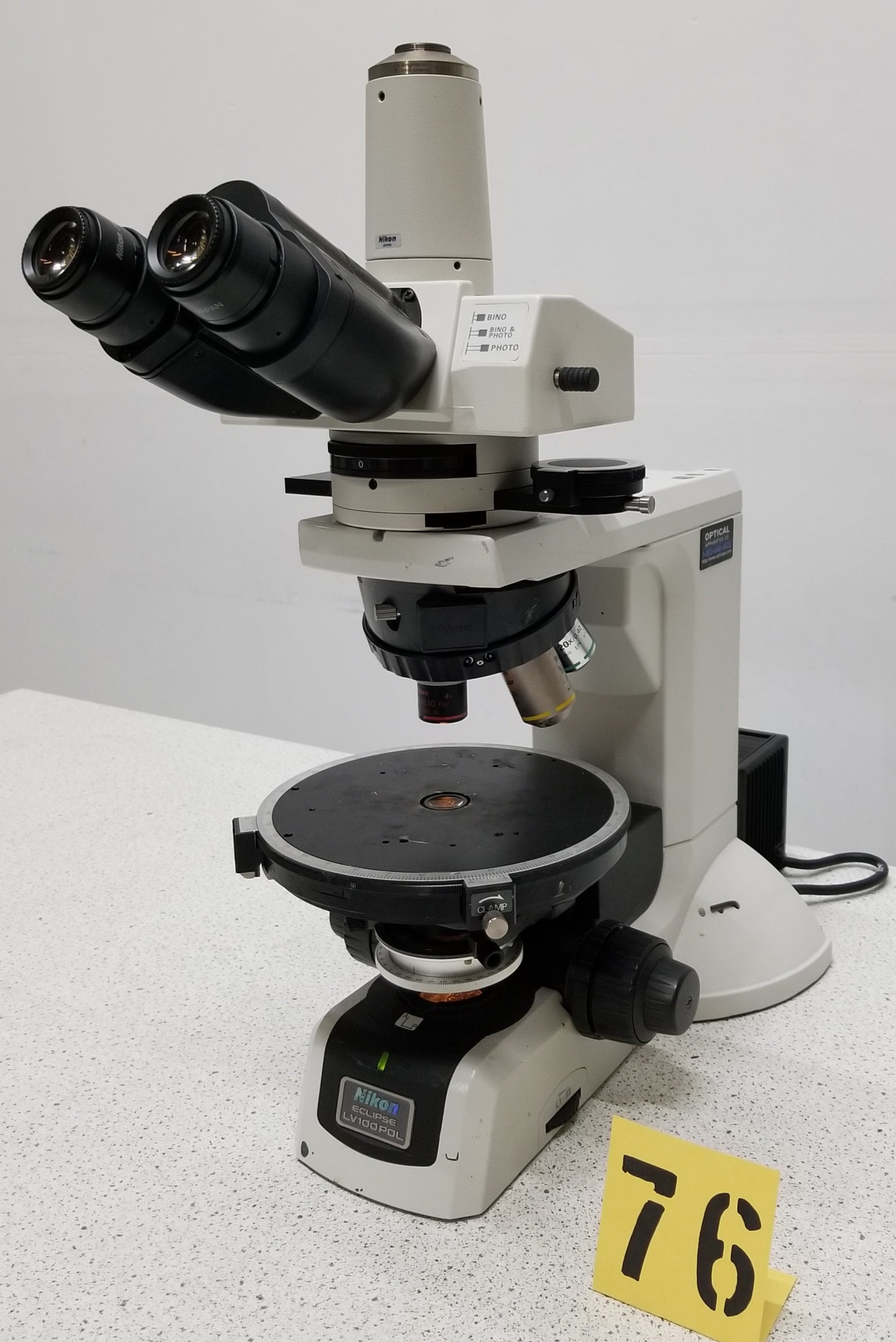 Used Nikon Eclipse LV100 POL Polarizing Trinocular Microscope