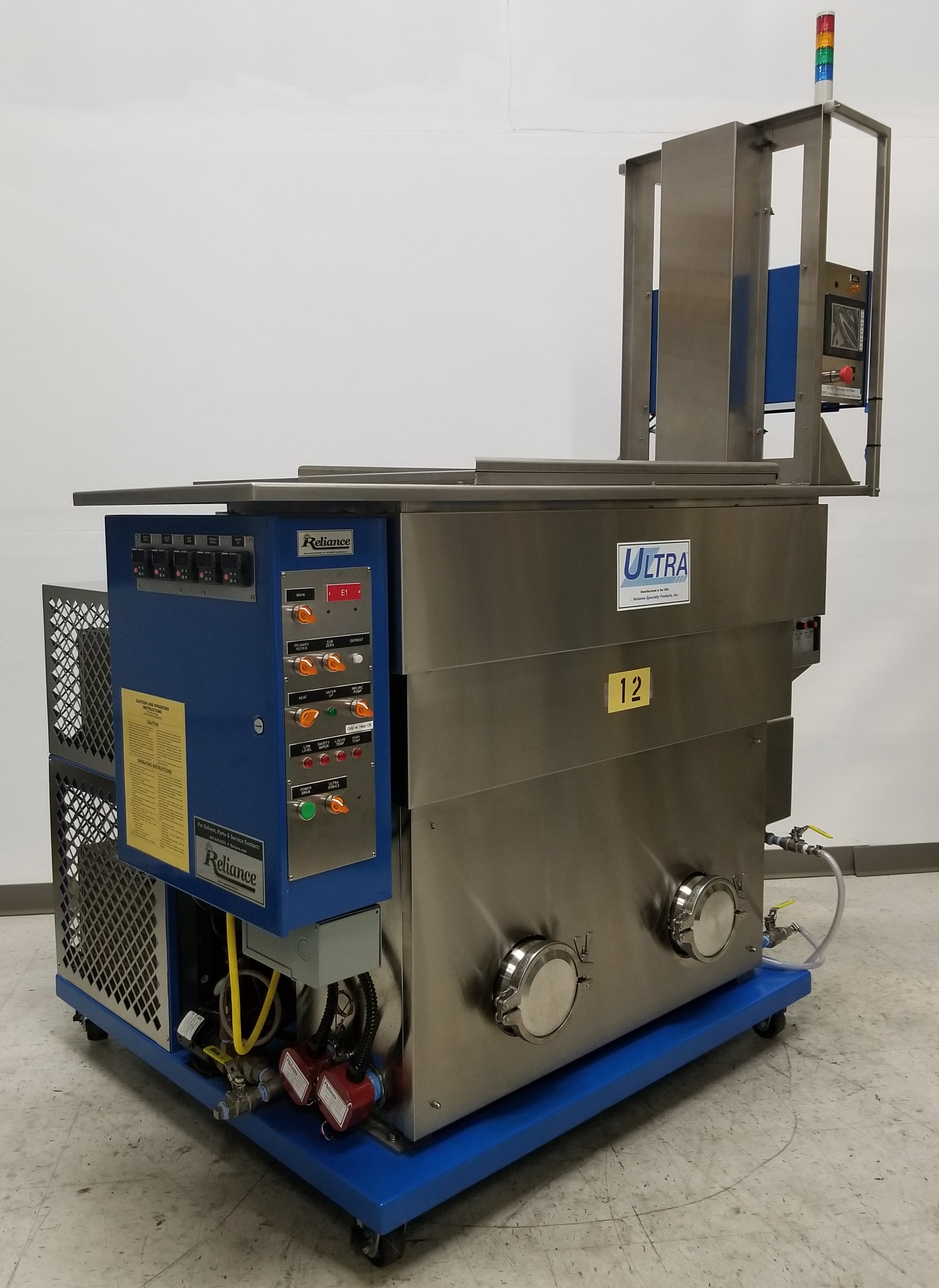Used Reliance Products ULTRA 2012LE Ultrasonic Vapor Degreaser