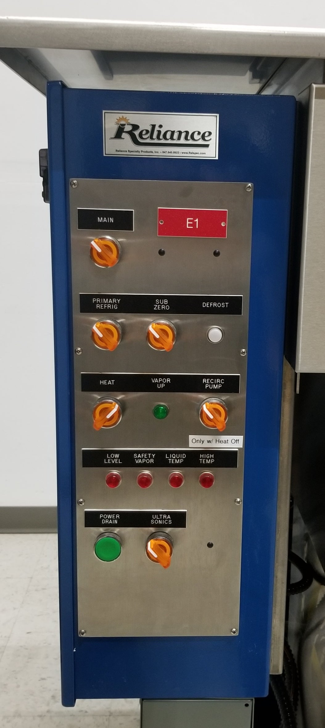 Used Reliance Products ULTRA 2012LE Ultrasonic Vapor Degreaser