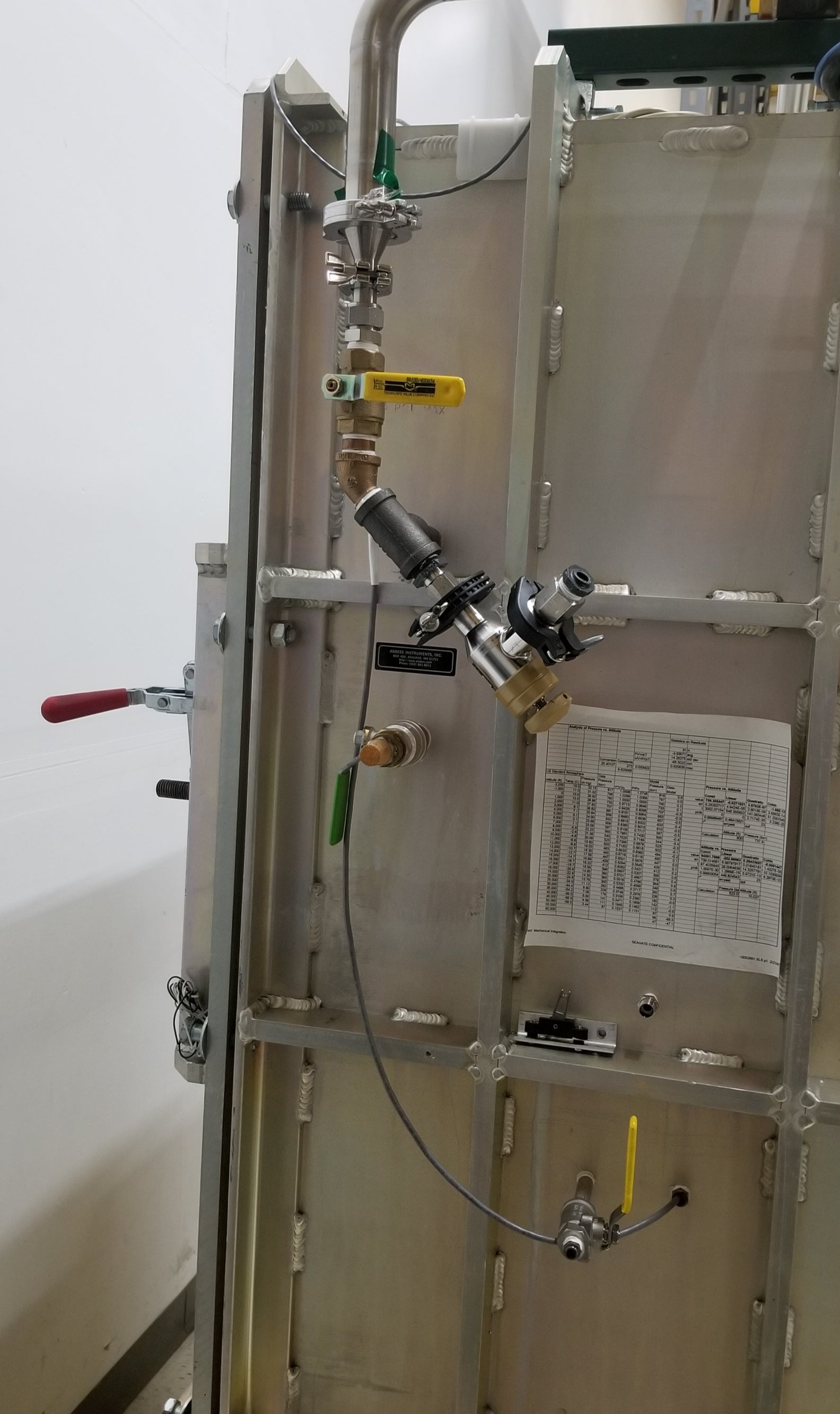 Used Abbess Instruments High Capacity Vacuum Chamber I.D. 43"W x 32"D x 63"H