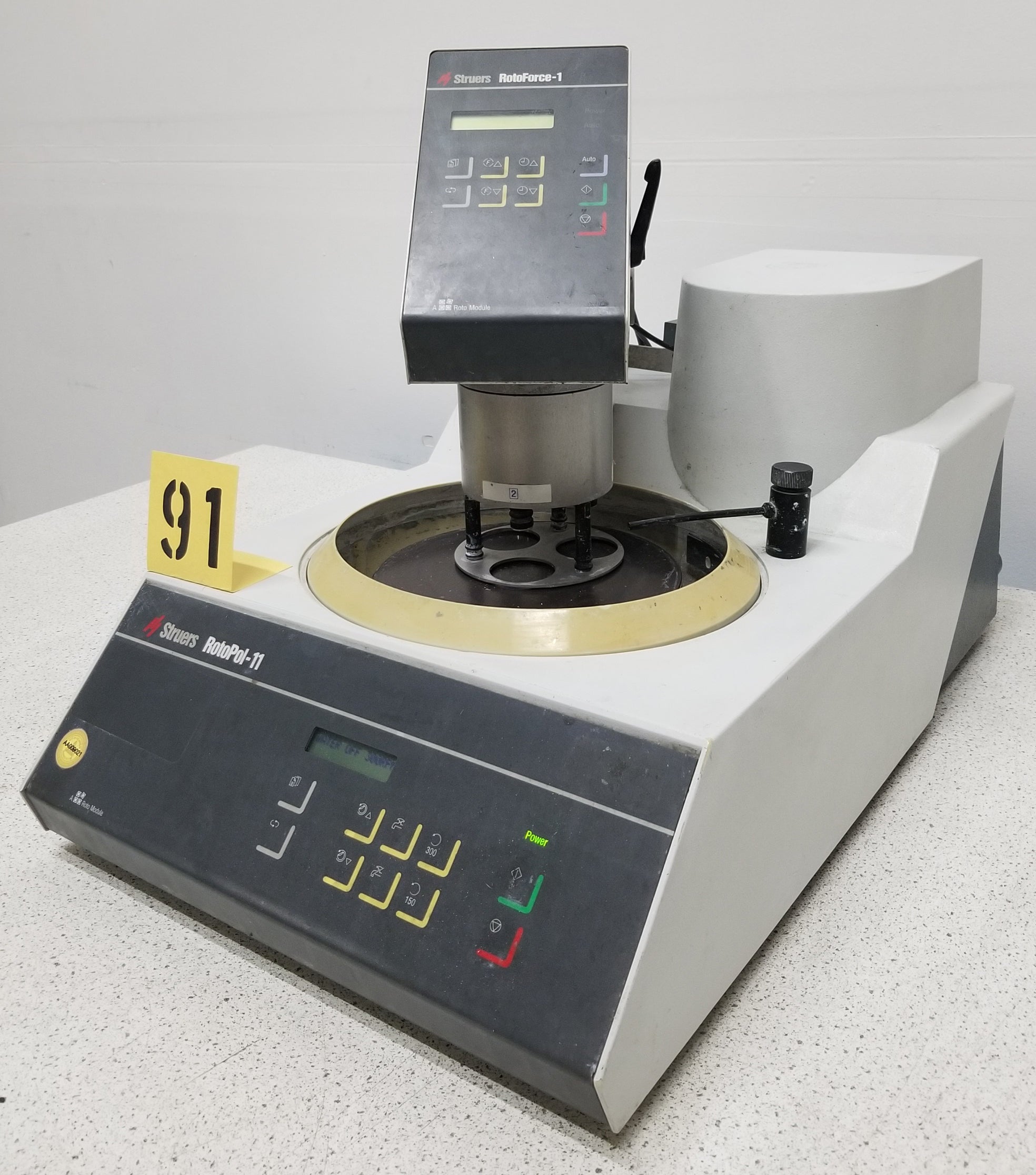 Used Struers Rotopol-11 Sample Polisher Grinder with Rotoforce-1 Power Head