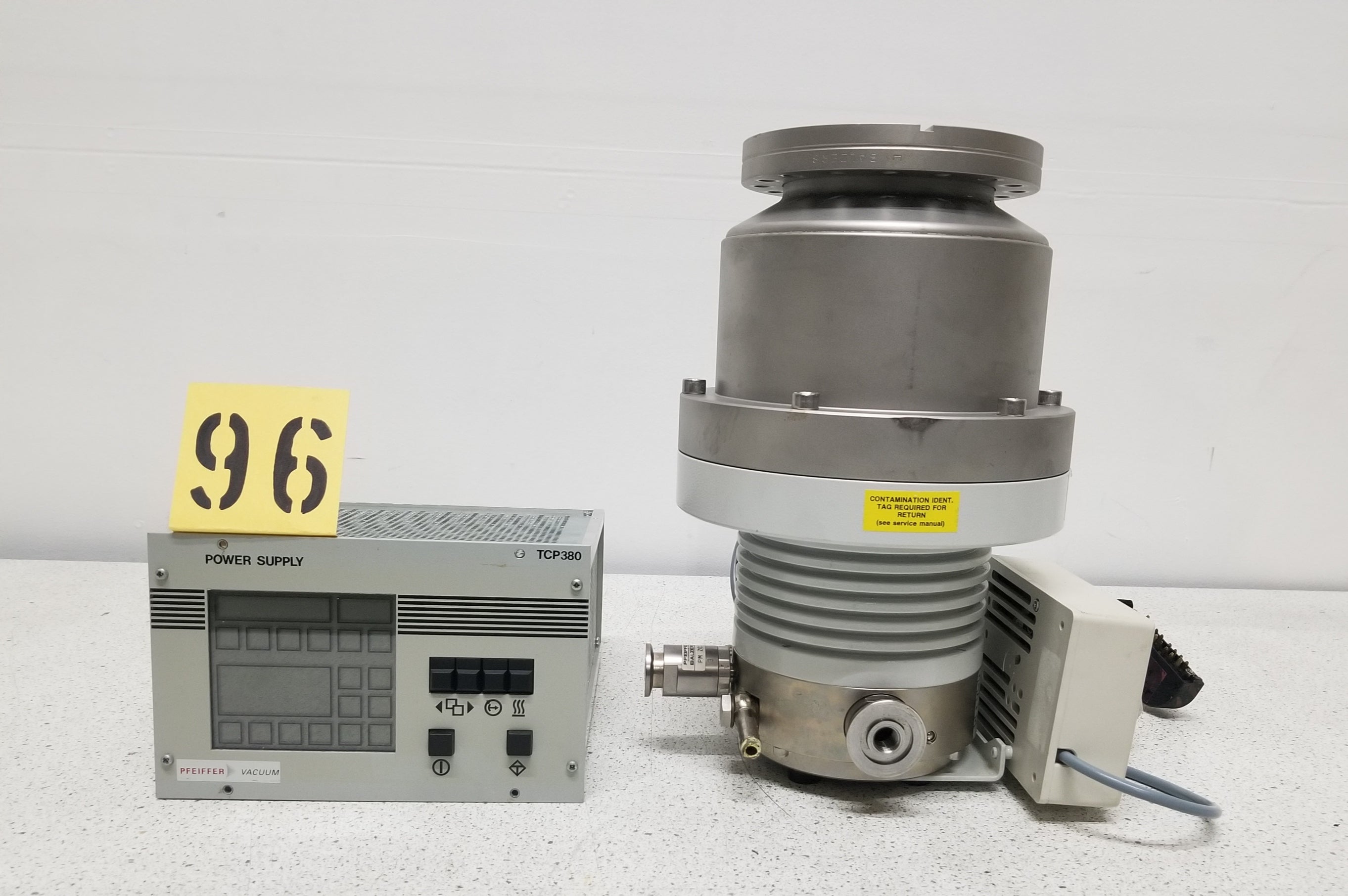Used Pfeiffer TPU 450H Turbo Pump DN100CF Conflat W/ TCP380 Controller