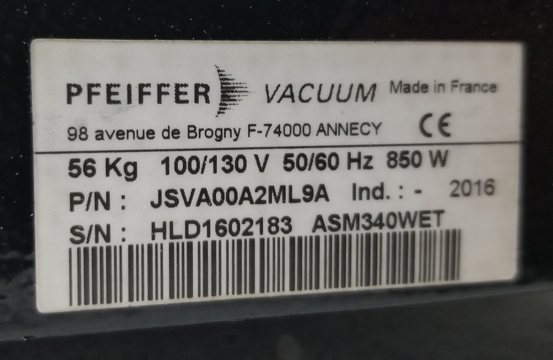 Used Pfeiffer ASM 340 Helium Leak Detector