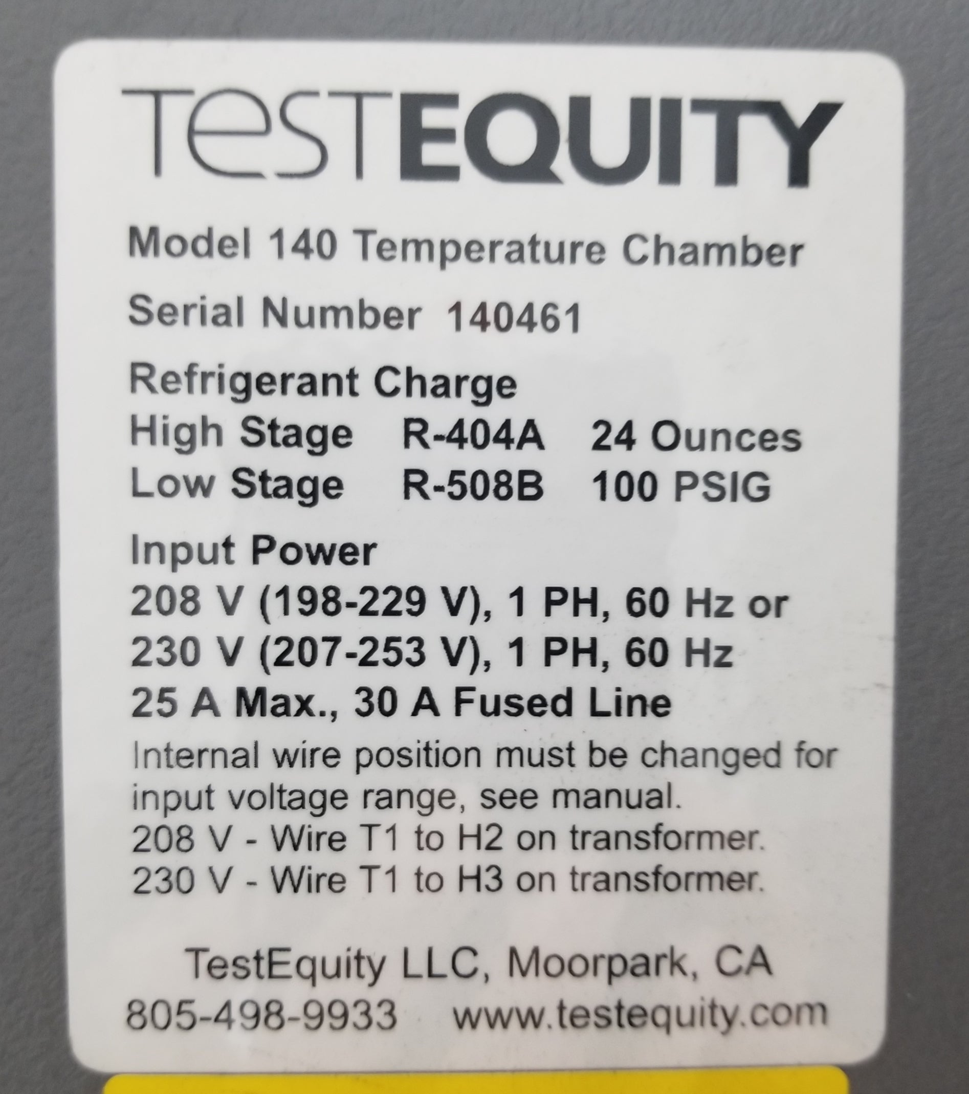 Used TestEquity 140 Environmental Temperature Chamber