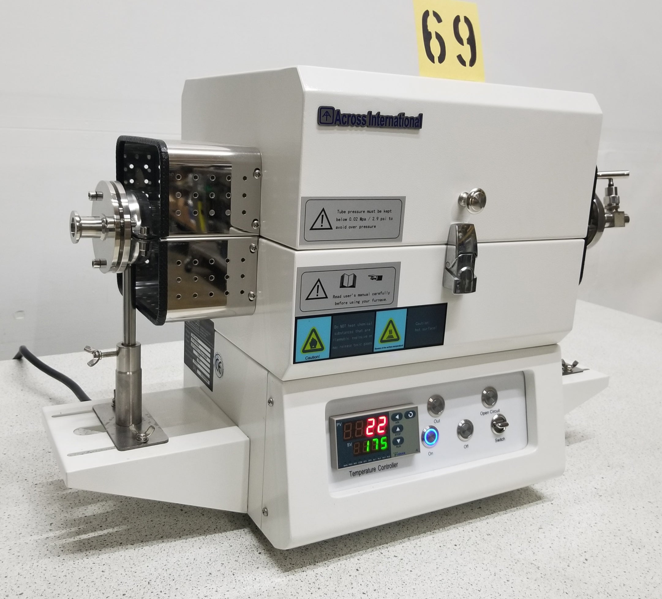 Across International STF1200-50X600 1200°C Tube Furnace