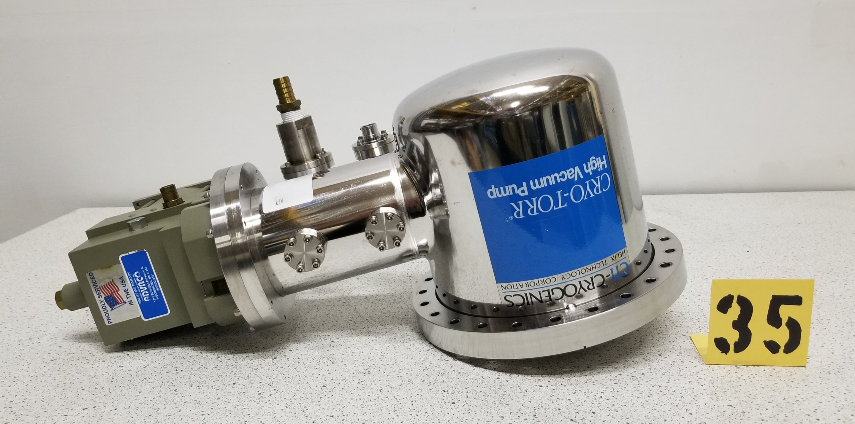 Used CTI CRYO-TORR 8F Cryopump with Conflat Flange