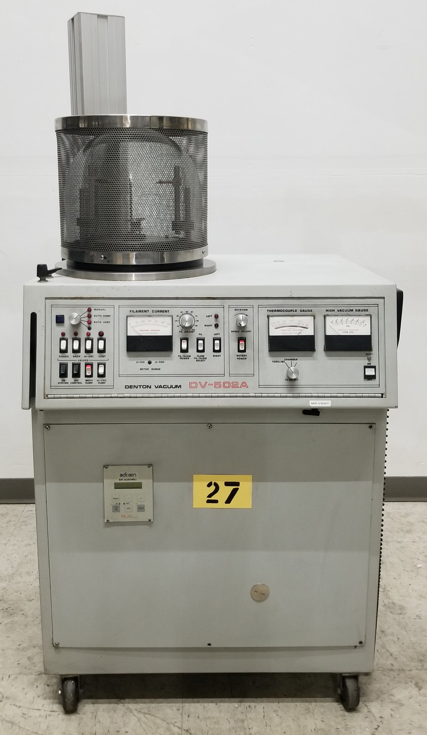 Denton Vacuum DV-502A Dual Source High Vacuum  Thermal Evaporator
