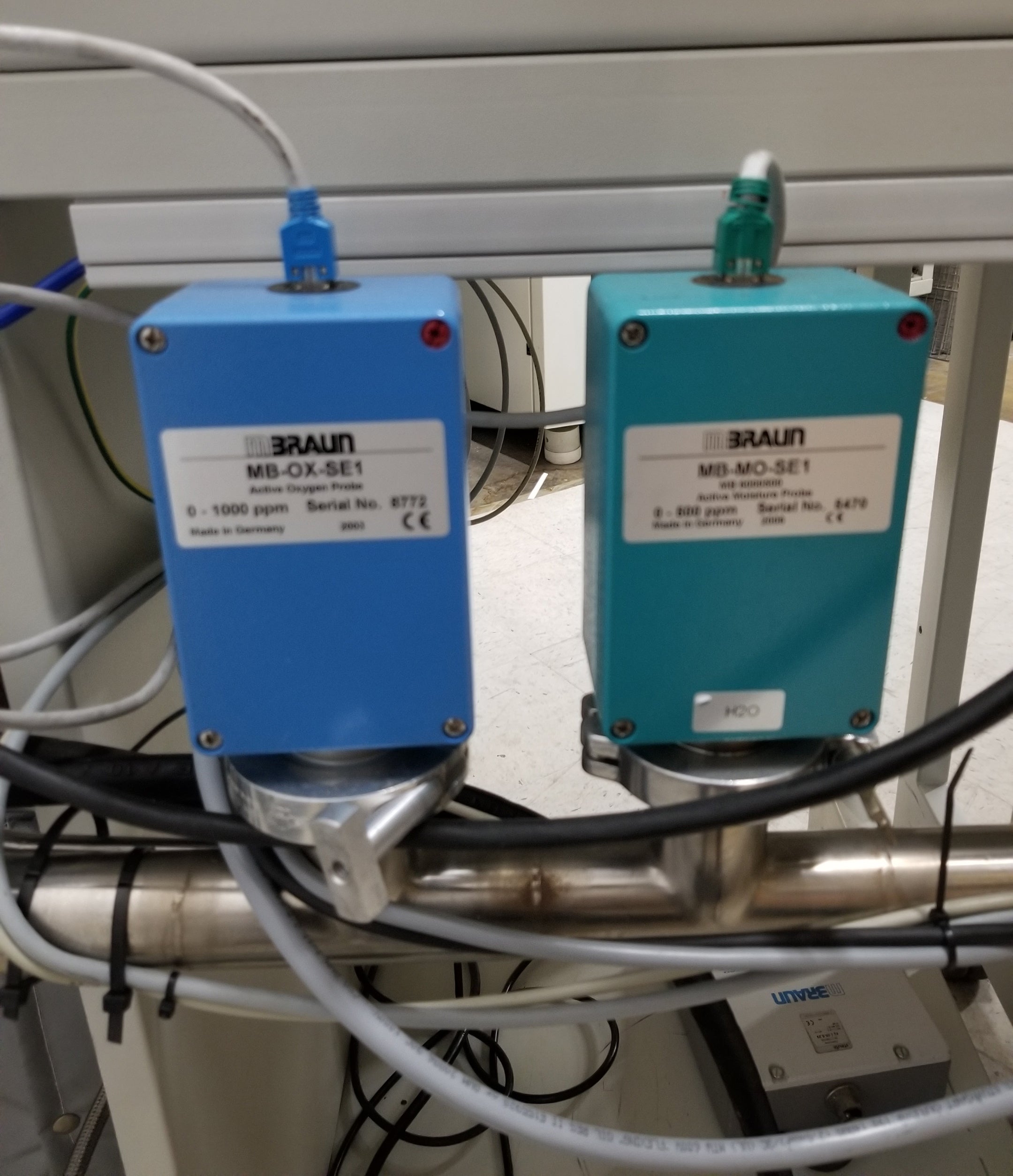 Used MBRAUN Labmaster 130 Dual Chamber Glove Box with O2 and Moisture Analyzers