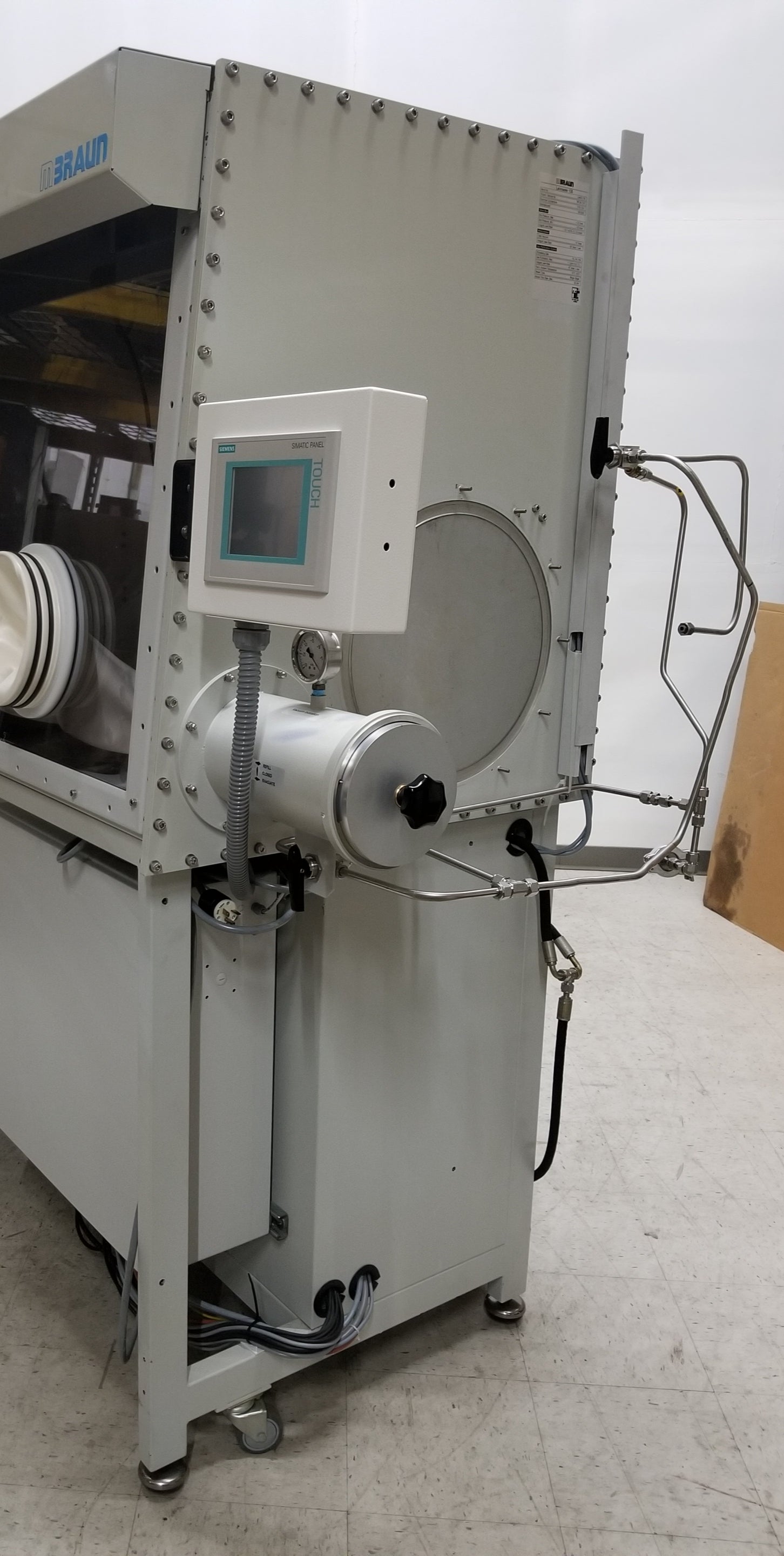 Used MBRAUN Labmaster 130 Dual Chamber Glove Box with O2 and Moisture Analyzers