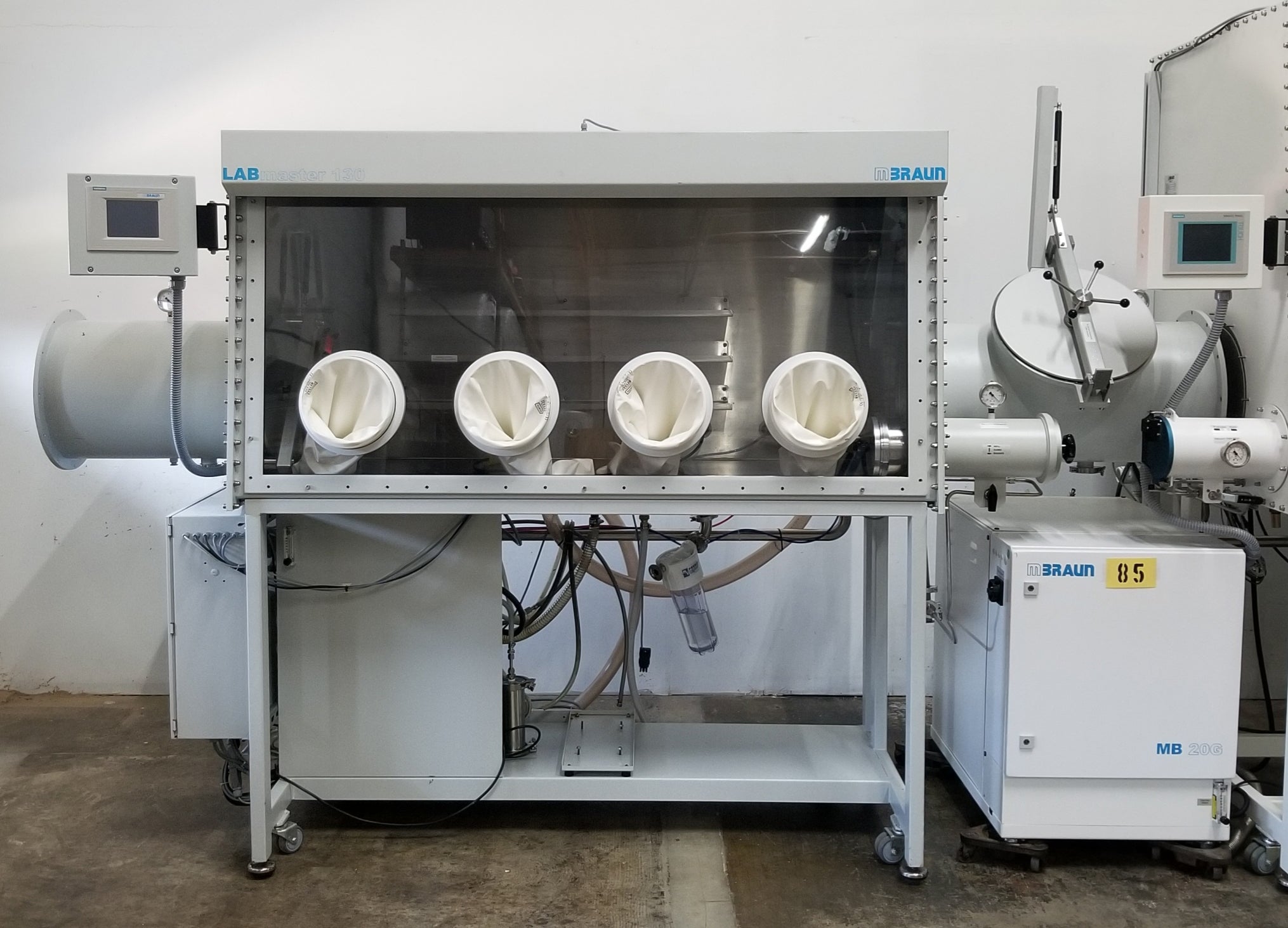 Used MBraun Labmaster 130/MB200B Dual Chamber Custom Glove Box