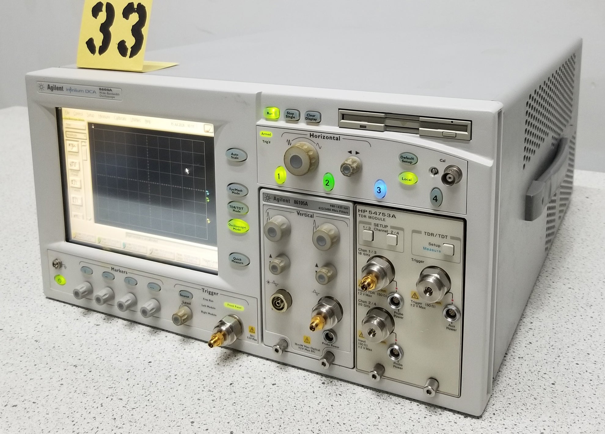 Agilent 86100A Wide Bandwith Oscilloscope with 86105A and 54753A