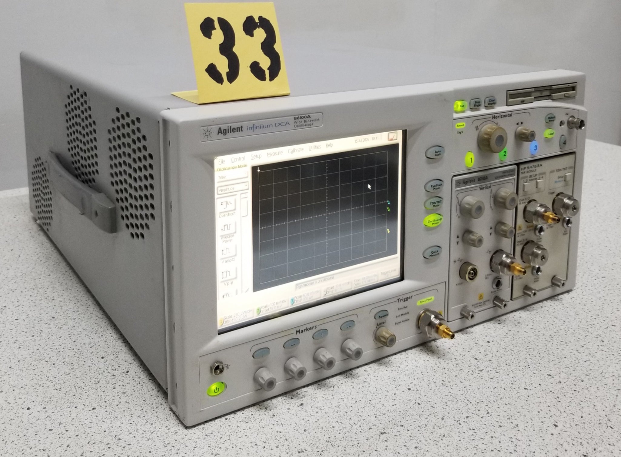 Agilent 86100A Wide Bandwith Oscilloscope with 86105A and 54753A
