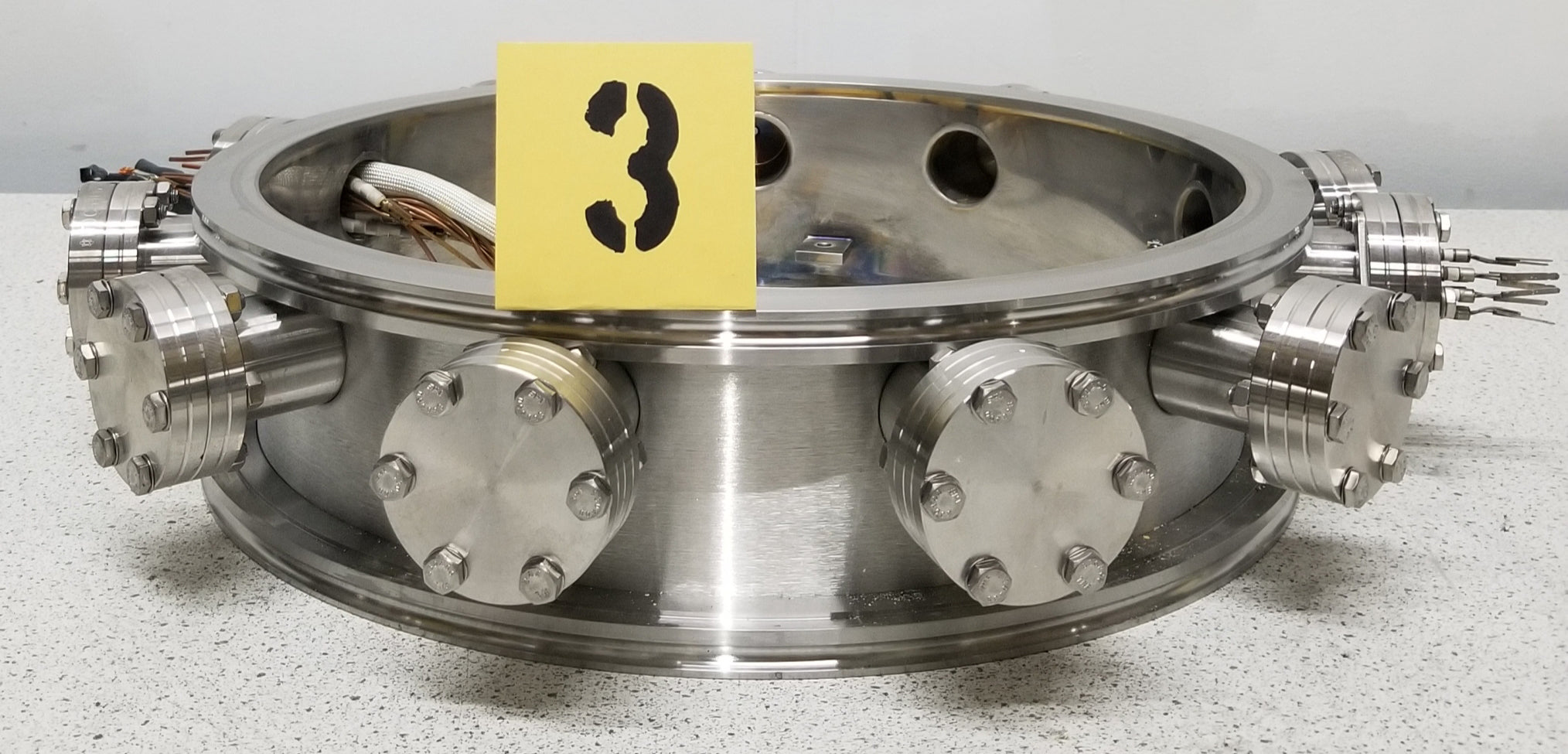 Used Kurt Lesker Vacuum Feed Through Collar 17.75” O.D.