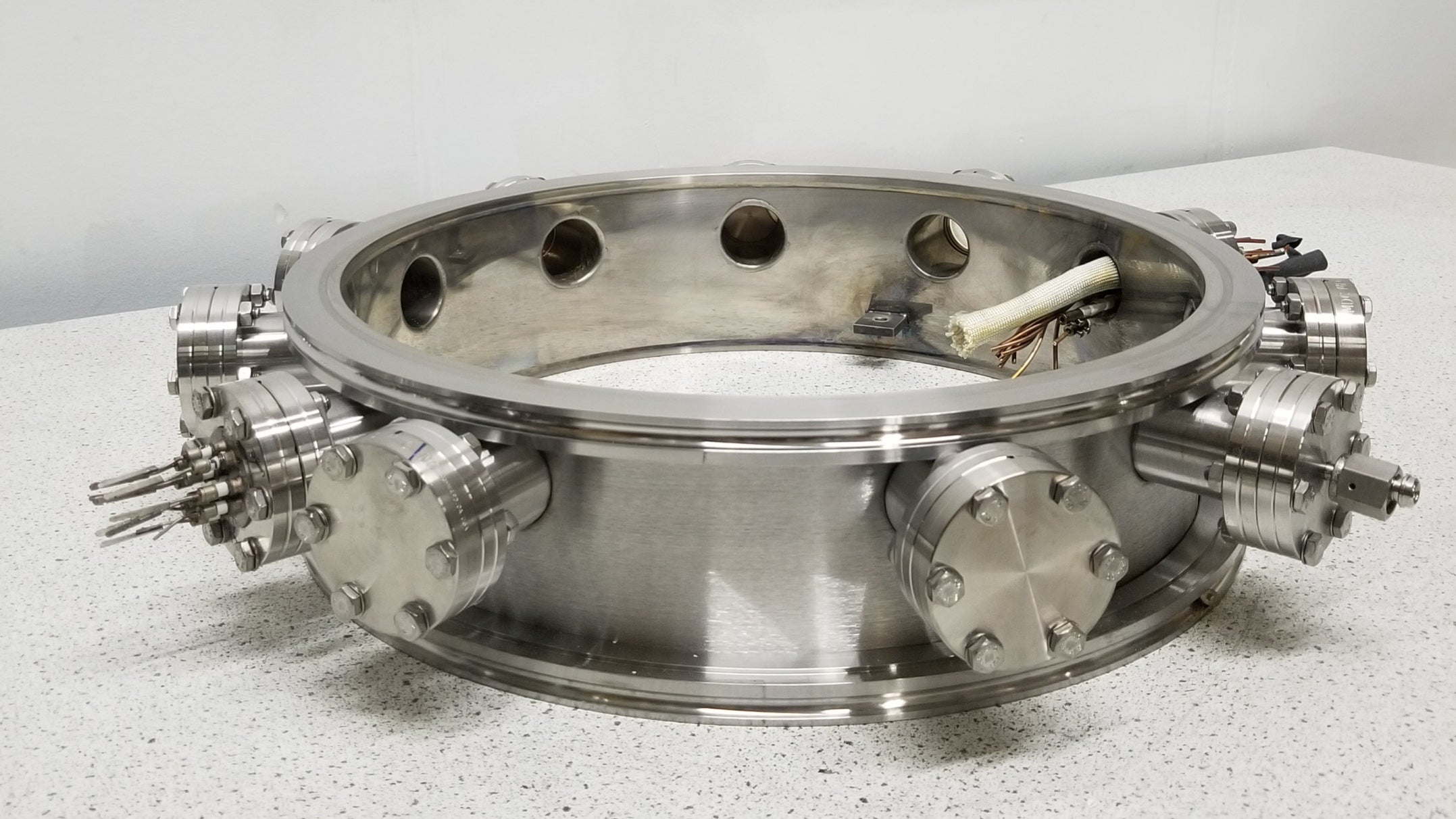 Used Kurt Lesker Vacuum Feed Through Collar 17.75” O.D.