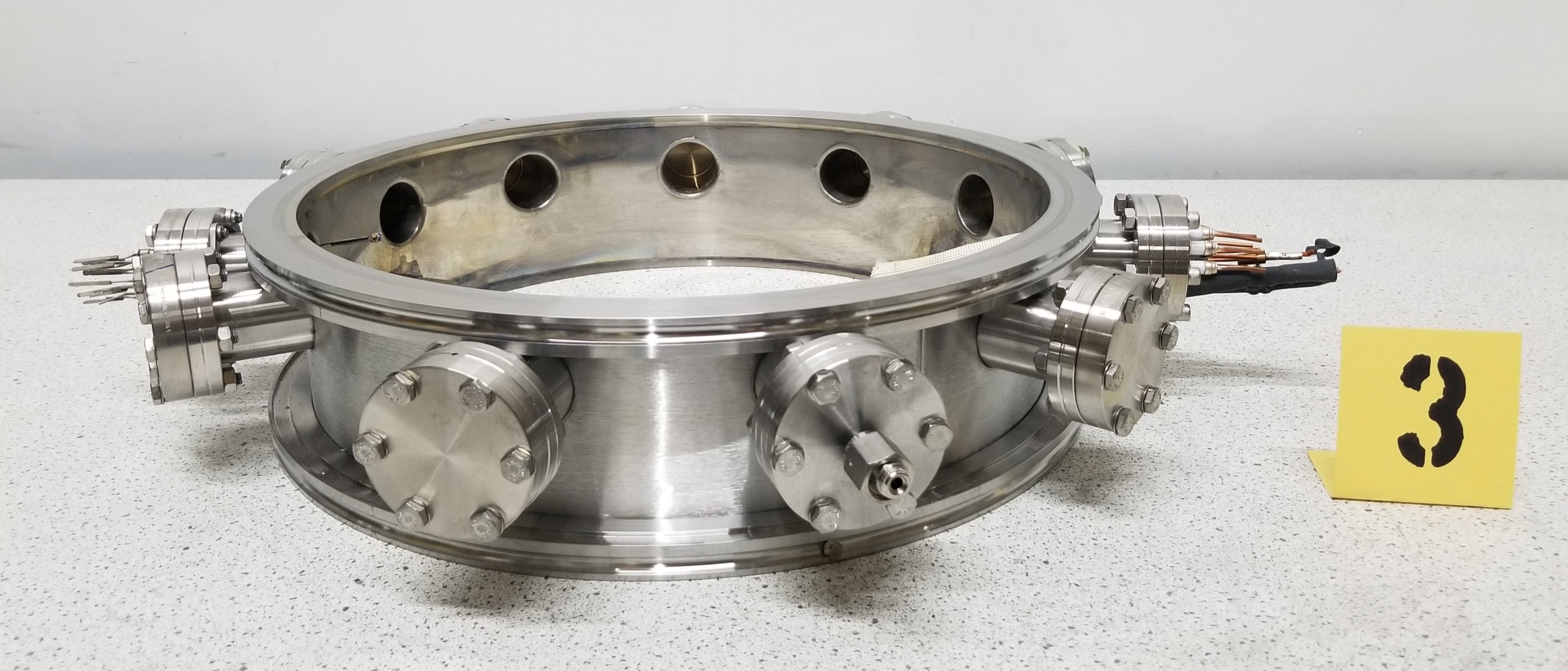 Used Kurt Lesker Vacuum Feed Through Collar 17.75” O.D.