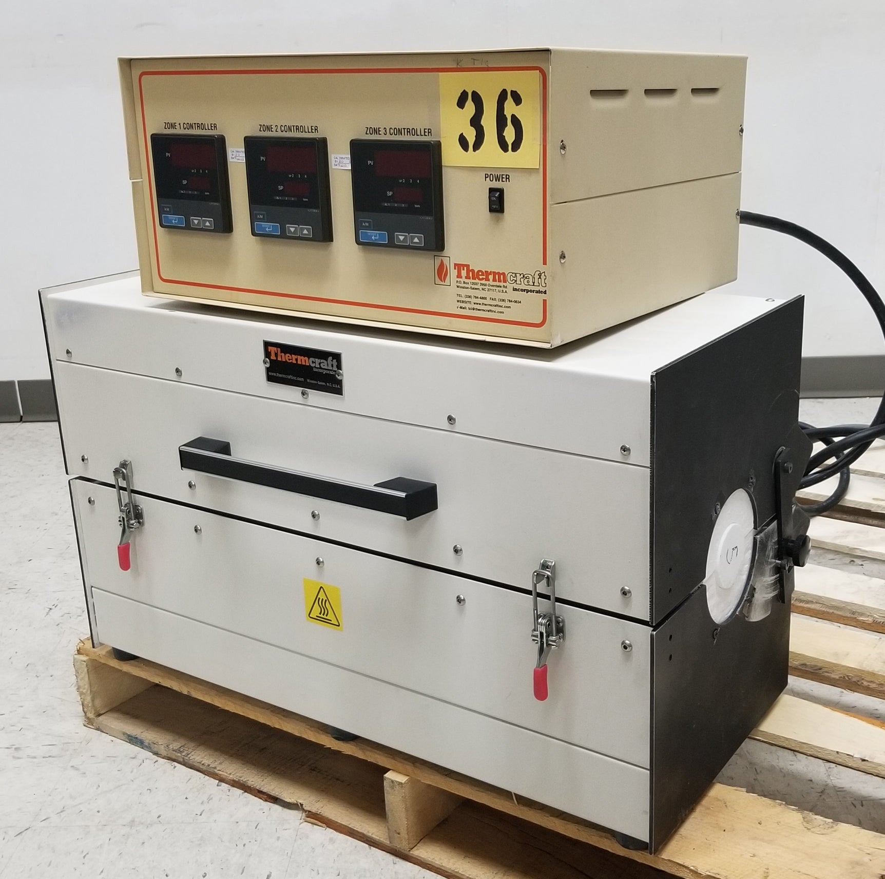 Thermcraft 1200°C 3-Zone Split Tube Furnace XST-3-0-24-3C