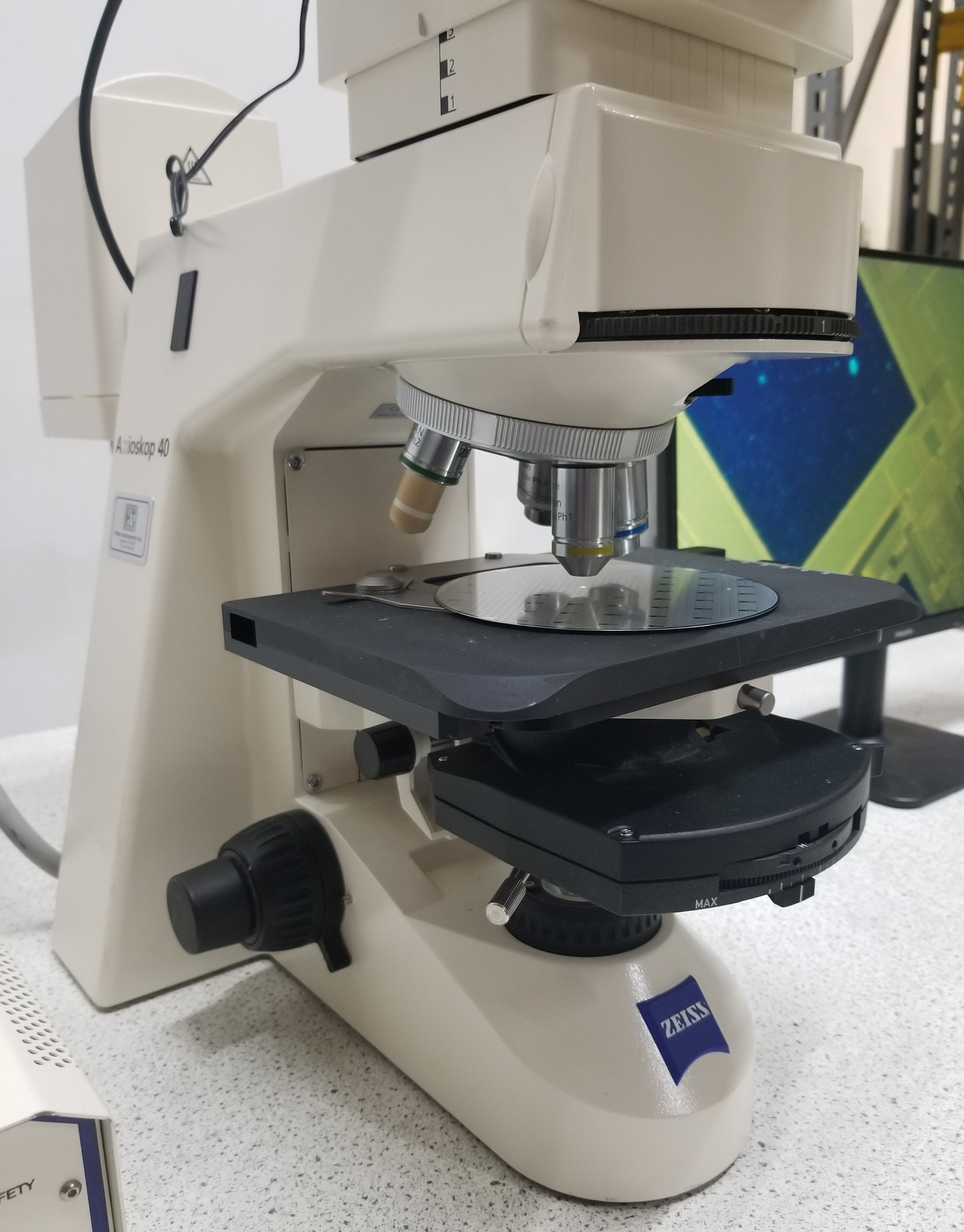 Zeiss Axioskop 40 Trinocular Microscope with Fluorescence