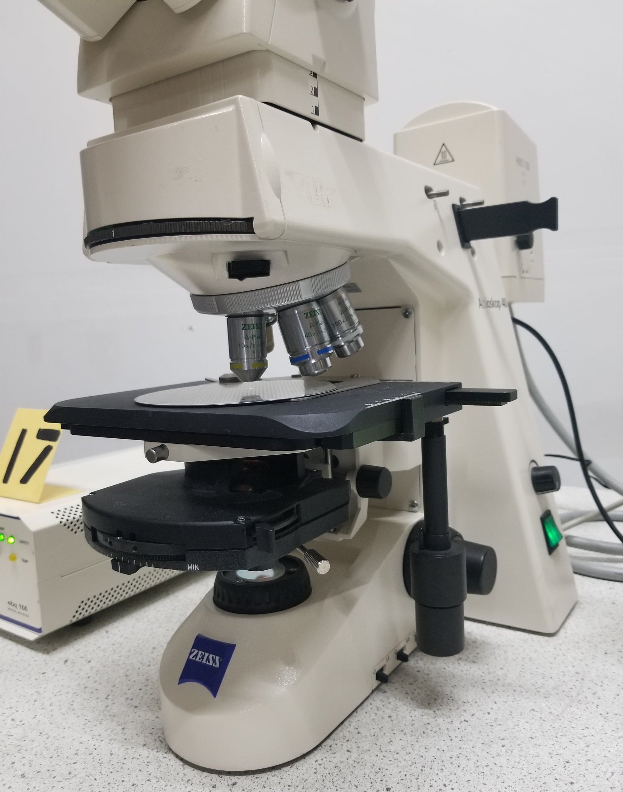 Zeiss Axioskop 40 Trinocular Microscope with Fluorescence