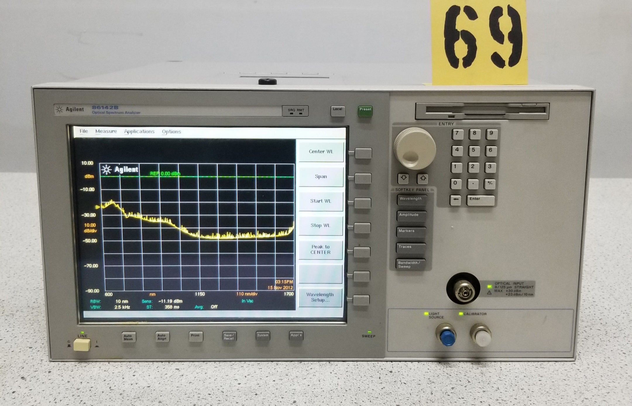 AGILENT 86142B Optical Spectrum Analyzer Options 001, 004,006&nbsp;