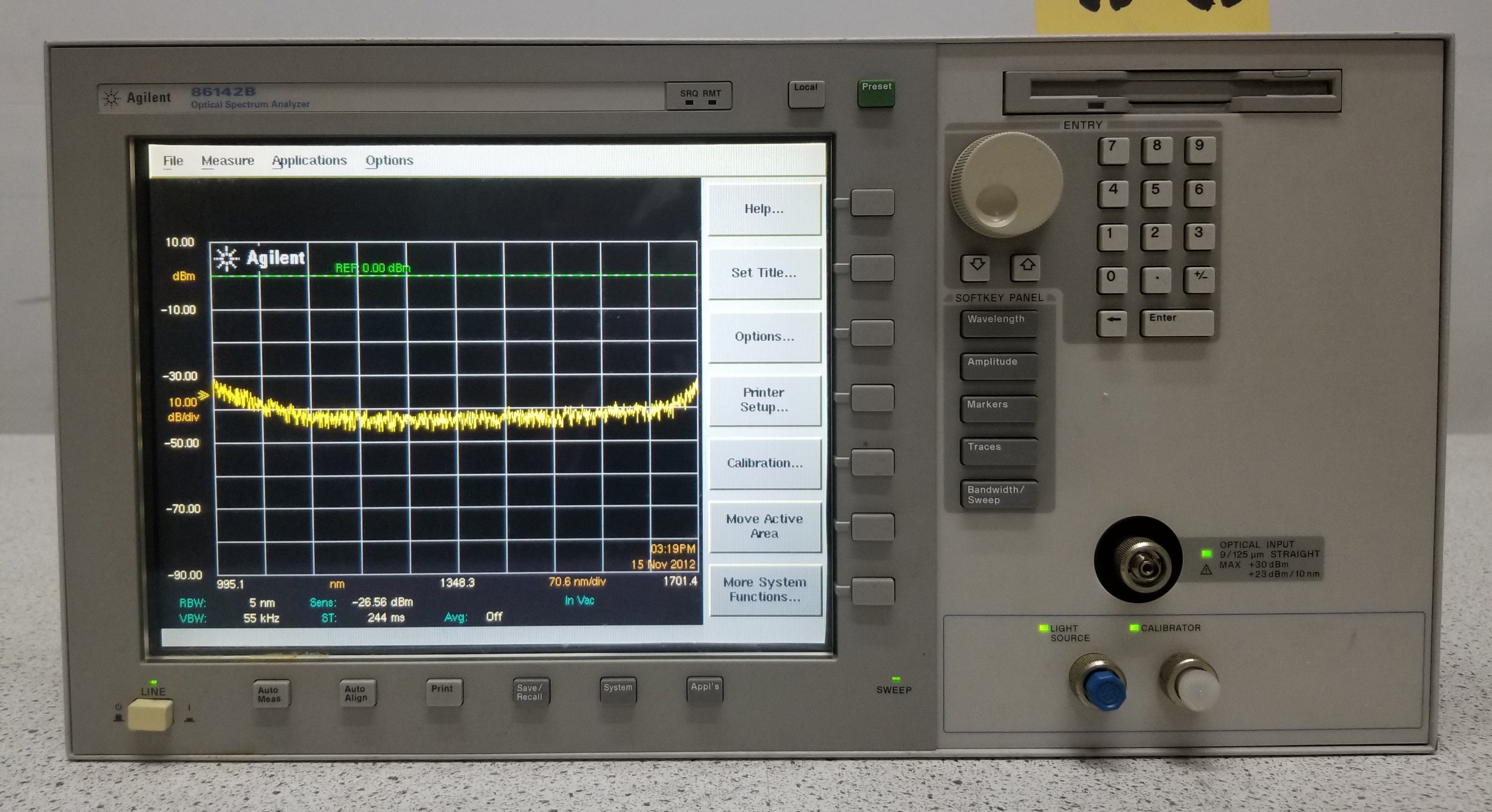 AGILENT 86142B Optical Spectrum Analyzer Options 001, 004,006&nbsp;
