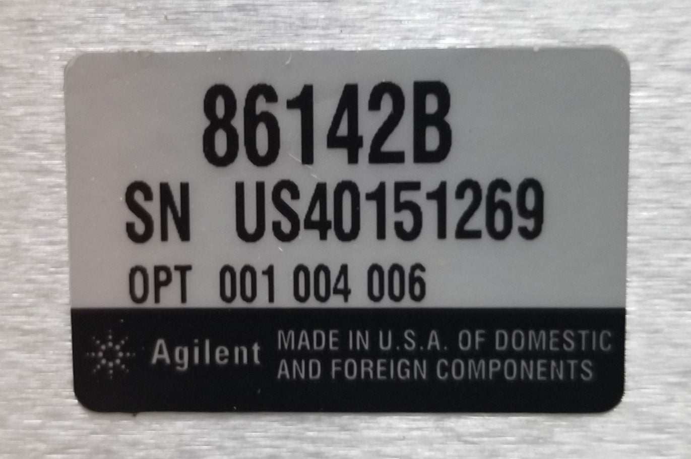 AGILENT 86142B Optical Spectrum Analyzer Options 001, 004,006&nbsp;
