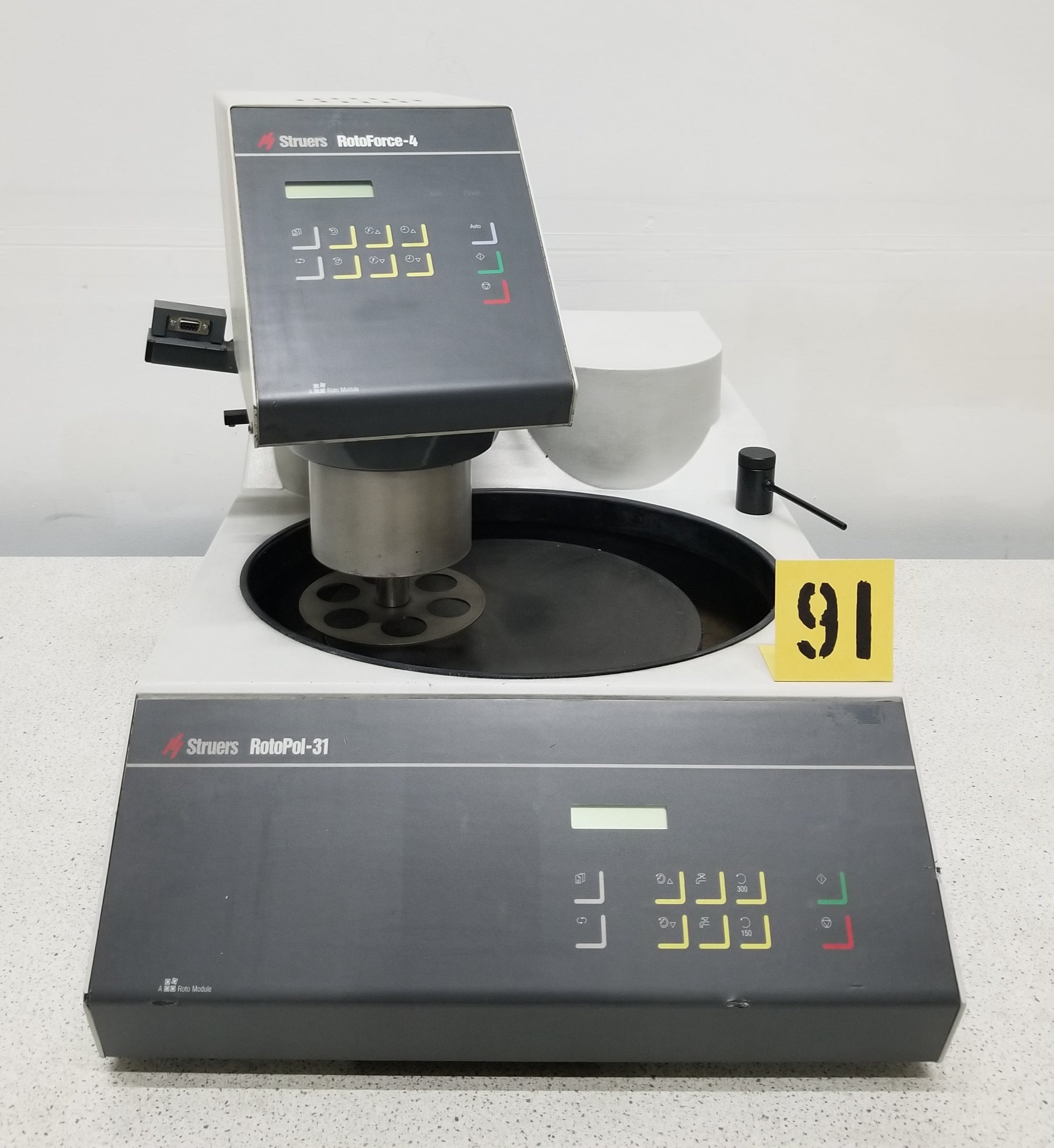 Struers ROTOPOL-31 Polisher Grinder Sample Prep System with ROTOFORCE-4 Power Head
