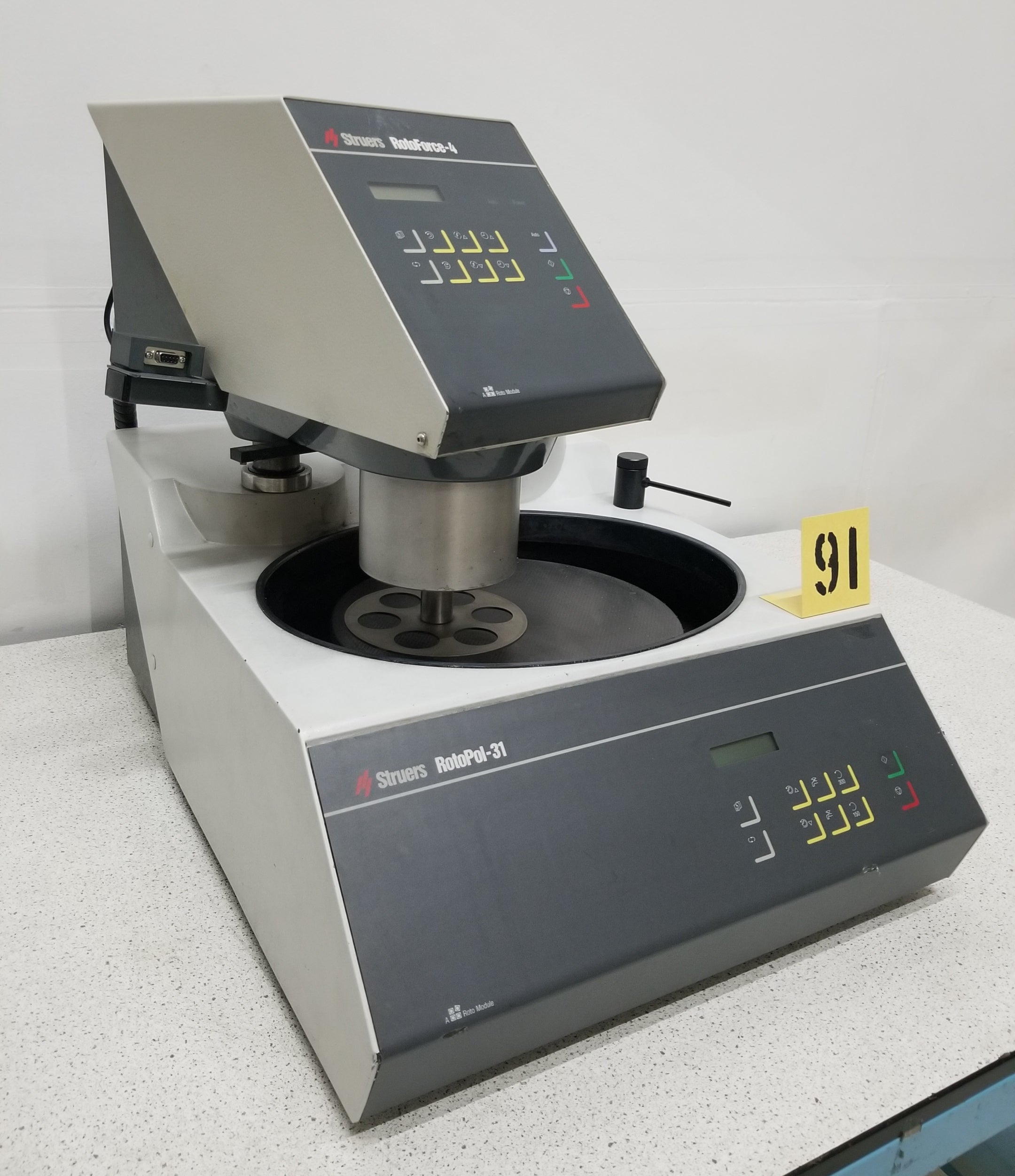 Struers ROTOPOL-31 Polisher Grinder Sample Prep System with ROTOFORCE-4 Power Head