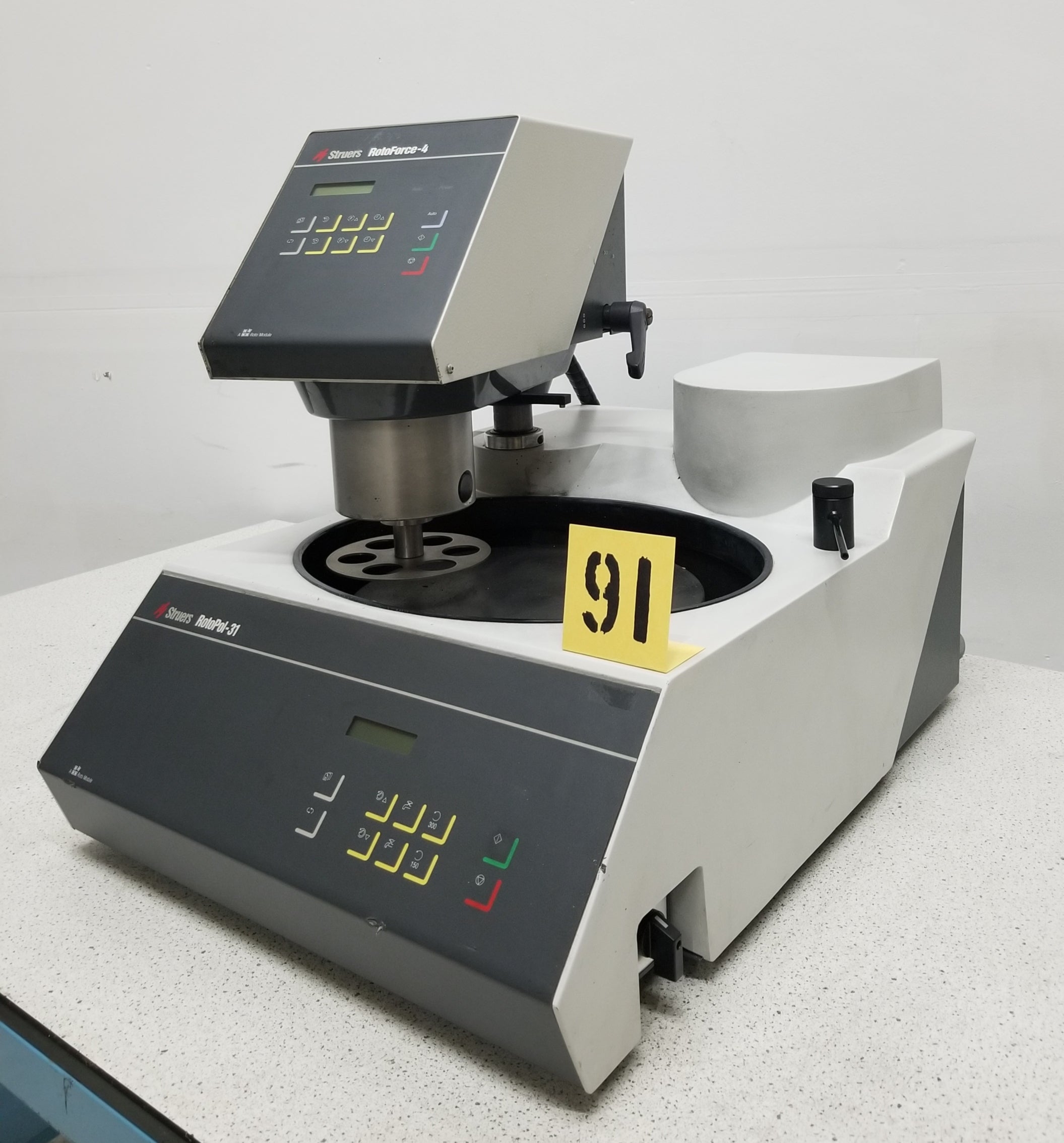 Struers ROTOPOL-31 Polisher Grinder Sample Prep System with ROTOFORCE-4 Power Head